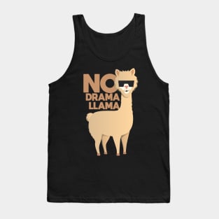 No Drama Llama - Hilarious Vector Illustration Of a Cool Llama Tank Top